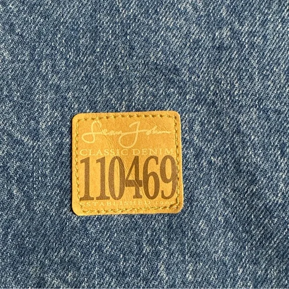 VTG Sean John Jacket Men Blue Denim Pearl Snap Button Pockets Cowboy. - Picture 11 of 14